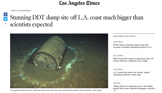 看到加州海底的DDT，突然懂了美国对日本排核废水的“宽容”