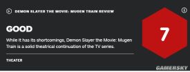 《鬼灭之刃：无限列车篇》IGN评分7分 对TV版的精彩延续