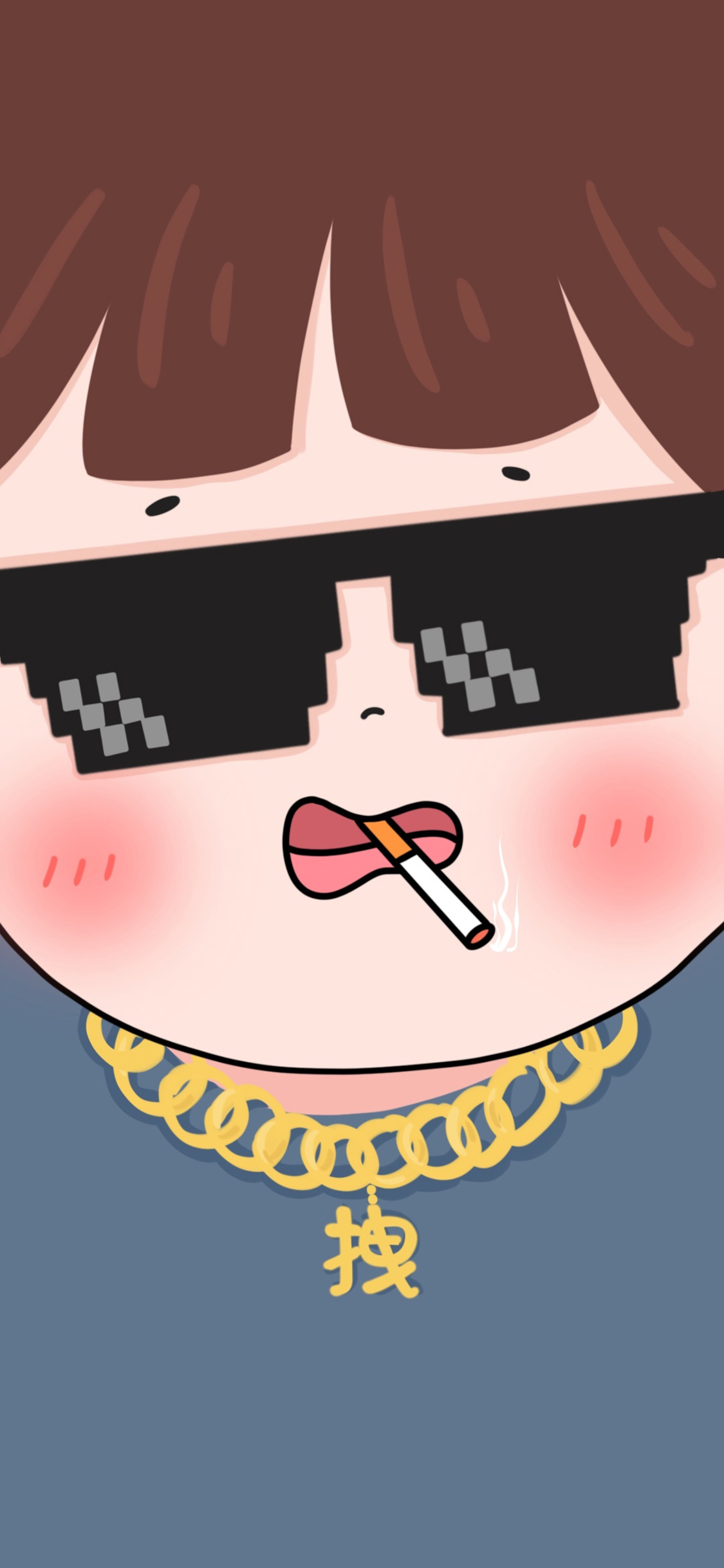 _墨镜_大脸_吸烟